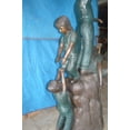 thumbnail image 4 of Nifao Four Kids Playing on a Rock Bronze Statue – Outdoor Garden Decor Sculpture, 49"L x 26"W x 89"H, 4 of 8