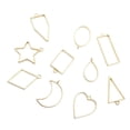 thumbnail image 1 of 10 piezas de mini marcos colgantes de esqueleto hechos a mano jinwen decoración de joyas oro, 1 of 8