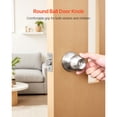 thumbnail image 6 of KFFKFF Keyed Entry Door Knob, Satin Nickel Finish with Round Ball Design, Exterior Key Lock and Interior Thumb Turn, Durable Metal Construction, Ideal for Bedrooms and Bathrooms, 6 of 9