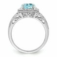 thumbnail image 3 of Sterling Silver Rhodium Diam. & Sky Blue Topaz Ring QR3070LSBT, 3 of 4