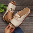 thumbnail image 6 of WIZUTIZ Shower Shoes Women Soft Vintage Walking House Shoes for Women Summer Slide Sandals Wedge Sandals Slippers Beach Slip on Sandals Indoor Cushion Shower Shoes for Ladies Mother's Day Gifts, 6 of 6