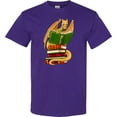 thumbnail image 3 of Inktastic Well-read Cute Gold Dragon Reading Books T-Shirt, 3 of 5