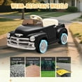 thumbnail image 7 of Track Seven 12V Kids Ride on Car, Licensed Chevrolet 3100 Pickup Electric Car with Remote Control, LED Lights, Bluetooth, Power Indicator, Storage, Kids Ride on Truck Toy for Boys Girls Age 3+, Black, 7 of 7