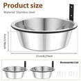 thumbnail image 3 of Wekvgz Elevated Dog Bowls 2 Pack Wall Mounted Dog Bowl Foldable Stainless Steel Raised Dog Food and Water Bowls Adjustable Height Wall Mounted Cat Food Bowls for Pets Dogs Cats, 3 of 13