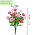 thumbnail image 3 of 14 Heads Artificial Flowers for Outdoors,1Pc 17In Dahlia Daisies Mum Fake Plants Uv Resistant Faux Flowers Bouquet Cemetery Flowers for Grave Outside Indoor Summer Decor,Artificial Cemetery Flowers, 3 of 9