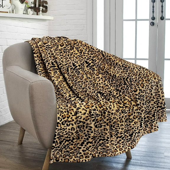 Cheetah Fleece Throw Blanket | Cheetah Leopard Animal Print Flannel Blanket for Twin Bed | Soft Velvet Lightweight Microfiber Blanket for Bed Couch Sofa | Inches Cheetah