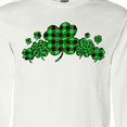 thumbnail image 4 of Inktastic St. Patrick's Day Clovers in Plaid Long Sleeve T-Shirt, 4 of 5