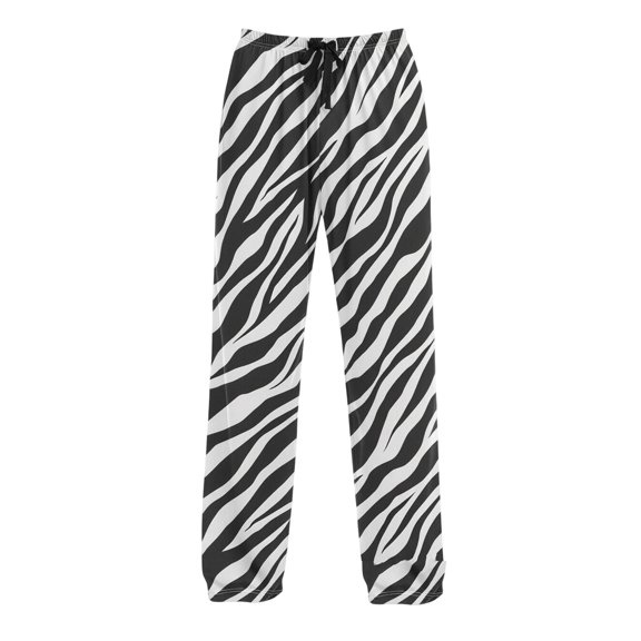 Striped Pajama Pants Men Drawstring Elastic Waist Sleep Lounge Pants Side Pockets Loose Fit Casual Long Trousers