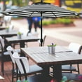 thumbnail image 4 of Bibana 7.5 ft Outdoor Patio Umbrella Table Umbrella with 6 Ribs, Push Button Tilt/Crank - Black and White, 4 of 8