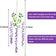 thumbnail image 2 of 18 Pack Wisteria Hanging Flowers 3.7 Feet Artificial Flowers Fake Wisteria Vine Hanging Garland Silk Flowers String for Wedding Party Home Greenery Wall Decor (White), 2 of 4