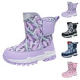thumbnail image 6 of Otqutp Kids 𝗦now Boots Boy's Girl's Waterproof Cold Weather Classic Camouflage Booties Winter Outdoor Hiking Thicken Shoes, 6 of 6