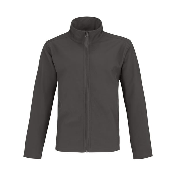 B&C - Chaqueta softshell repelente al agua de dos capas para hombre (Gris Oscuro/Naranja Ne?n) B and C UTRW4835_darkgreyneonorange