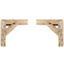 BarnwoodUSA Rustic Farmhouse 8 in. x 8 in. Weathered Gray Decorative Corbel (2-Pack)