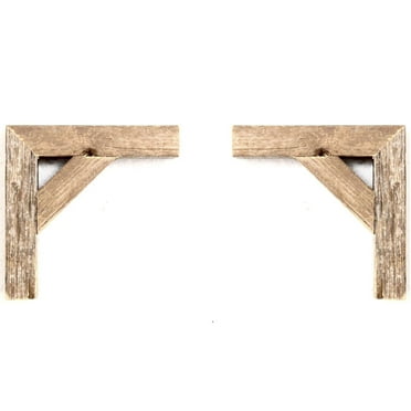 BarnwoodUSA Rustic Farmhouse 8 in. x 8 in. Weathered Gray Decorative Corbel (2-Pack)