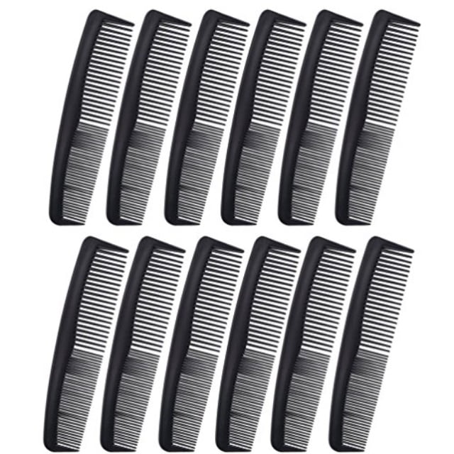 favorict (12 pack) flexible thin 5" pocket hair comb beard & mustache combs for men's hair beard
