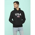 thumbnail image 2 of Usa Word With Flag Hoodie Men -GoatDeals Designs, Male 3X-Large, 2 of 4