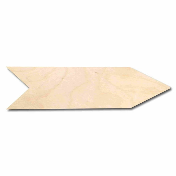 Unfinished Wood Decorative Direction Silhouette - Craft- up to 46" DIY 14" / 1/4"