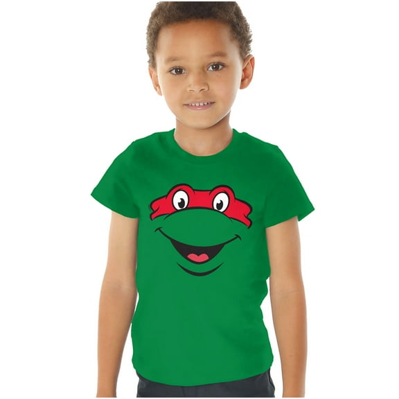Teenage Mutant Ninja Turtles Raphael Smile Kids T Shirt (2) for Toddler Boys and Girls, Kelly Green