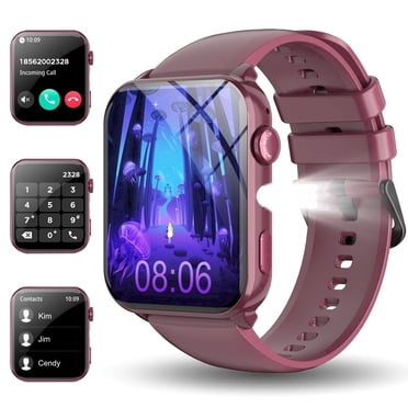 Smart Watch for Android and iPhone Samsung, 1.91'' Smartwatch for Women Men, 100  Sports Modes Fitness Tracker with Answer Make Calls/Message Reminder, IP68 Waterproof, Purple