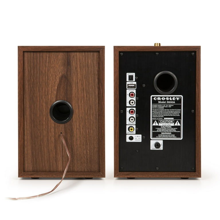 Crosley S200 Stereo Powered Bluetooth Speakers - Walmart.com