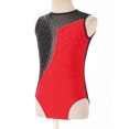 thumbnail image 3 of TSSOE Leotards for Girls One Piece Gymnastics Outfit Sleeveless Biketards Dancewear Athletic Dance Bodysuit Red 8, 3 of 7