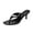 Black, variant on Women'S Leather Kitten Heel Flip Flops Minimalism Round Open Toe Thong Strap High Heel Slide Sandals Summer Prom Party Heeled Dress Sandals Black 36