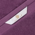 thumbnail image 5 of Superior Basketweave Egyptian Cotton Solid 3 Piece Towel Set, Majestic Purple, 5 of 9