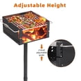 thumbnail image 2 of Park-Style Outdoor BBQ Charcoal Grill, Cooking Grate and Post for Camping or Backyard, 16inx16in, 2 of 7