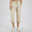 Light Khaki, variant on Women's Hiking Capri Cargo Pants Cropped Summer Pants | Quick Dry Lightweight Water Resistant Elastic Waist Hiking Safari Capris