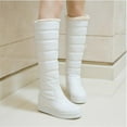 thumbnail image 5 of Fesfesfes Plush Warm Boots for Teen Girls Below Knee Fleece Lined Boots Thick Soled Wedge Boots Young Ladies High Boots 38(US:6.5), 5 of 7