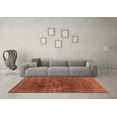 thumbnail image 3 of Ahgly Company Indoor Round Abstract Orange Modern Area Rugs, 5' Round, 3 of 4