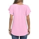 thumbnail image 4 of Blusa de manga corta bohemia, blusa informal de gasa para mujer, blusa estampada de manga corta, blusa informal de gasa con cuello en V para verano, la mejor en su clase, 4 of 6