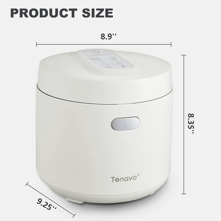  Tenavo Small Rice Cooker 3 Cups Uncooked,1.6L Rice Cooker Small,  Mini Rice Cooker for 2-4 People, Travel Rice Cooker, Multi-cooker for Brown  Rice, White Rice, Quinoa, Steel Cut Oats, and Grains