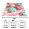 thumbnail image 3 of Salouo Pastel Macarons Delight Print Bed Blankets,Flannel Blanket Comfortable Air Conditioning Blanket Lightweight Blanket for Sofa Bed Travel & Couch -50"x40", 3 of 8