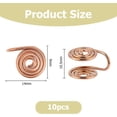 thumbnail image 2 of 1 Set Hobbspring 10Pcs Stainless Steel Spiral Pad Cuff Earrings Wire Wrap Jewelry for Non-pierced Ears Rose Gold 14x9x10.5mm, 2 of 8