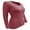 Burgundy, variant on V-Neck Women's Underscrub Tee Long Sleeve T-Shirt