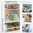 thumbnail image 5 of 4 PCS Caja de almuerzo plegable de silicona Contenedores de alimentos de silicona retráctiles Caja de almuerzo Bento retráctil Almacenamiento de alimentos Caja de silicona (Verde o2), 5 of 5