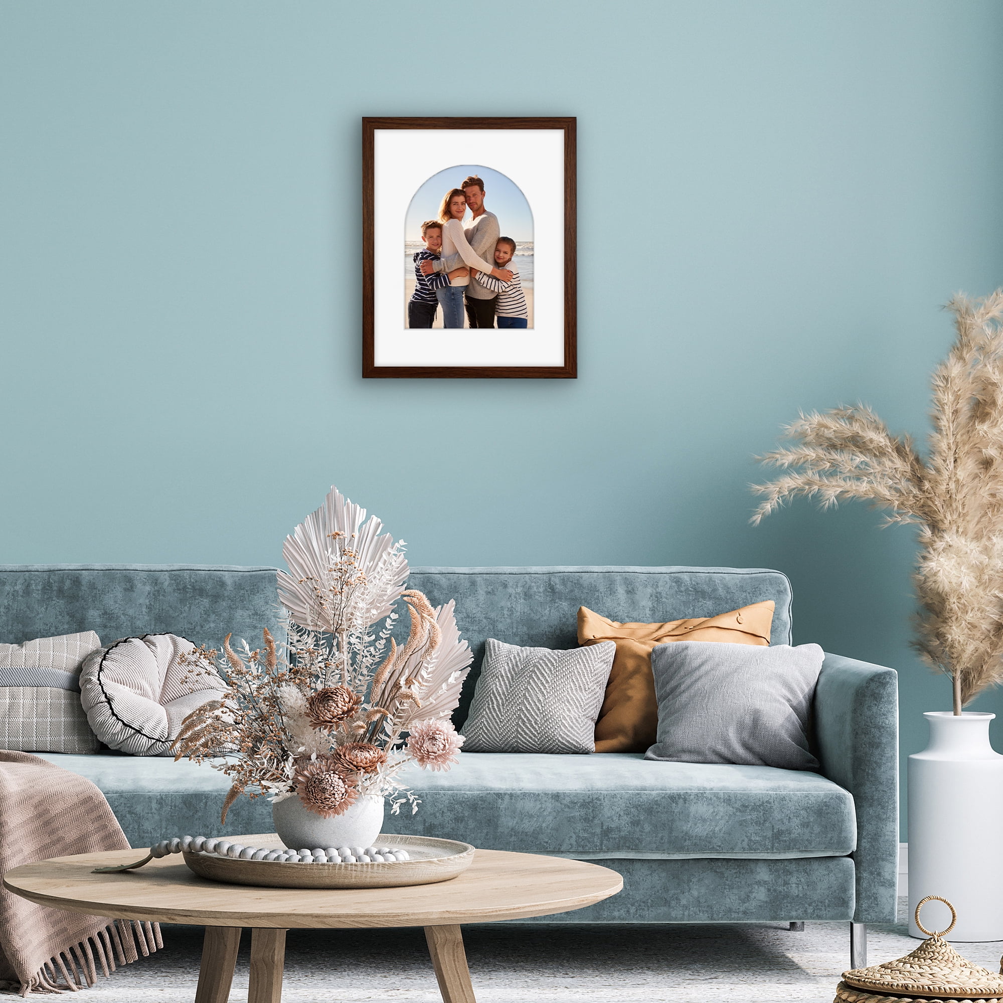 Americanflat 16x20 Picture Frame shaped elevate cherished photos unique expertly crafted border durable - Walnut