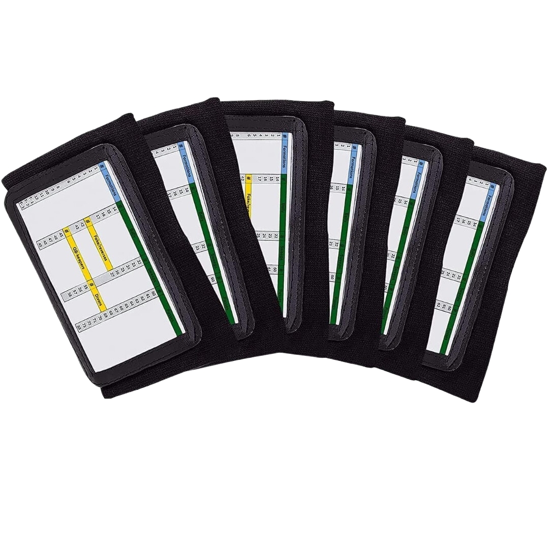 Pro Athletics Football Quarterback Playbook Wristbands for Adult and