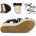 thumbnail image 3 of Unique Bargains Women's Lace Up Platform Wedge Heel Strappy Sandals, 3 of 5