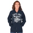 thumbnail image 4 of Adorable Father Daughter Fishing Cute Womens Plus Size Graphic Zipper Hoodie Brisco Brands 2X, 4 of 5