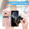 thumbnail image 2 of Allytech for Samsung Galaxy S25 Ultra Wallet Case, Luxury PU Leather with Embossed Pattern, Magnetic Clasp Kickstand Card Cash Slots Shockproof Slim Flip Case with Hand Strap for Women Men - Rosegold, 2 of 6