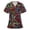 Multicolore, variante sur Cameland Tuniques d'Uniforme Imprimées pour Femmes, Uniforme de Travail pour Infirmières Tunique Décontractée à Manches Courtes Col en V Blouse de Clinique Haut pour Soignante