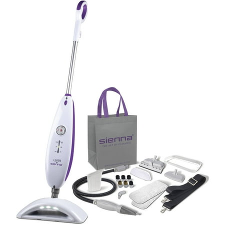 - Sienna Luna Plus Steam Cleaning System, SSM-3016 Multi Use Portable Steam Cleaner, Micro Pulse Steam Mop