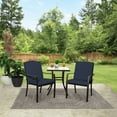 thumbnail image 5 of (2 pack) Mainstays 37"L x 19.5"W Navy Blue 1 Piece Rectangle Outdoor Chair Cushion, 5 of 10