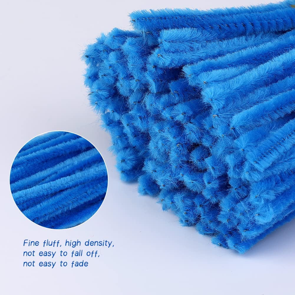 150 Blue Pipe Cleaners Craft Chenille Stems – BLUE SQUID USA