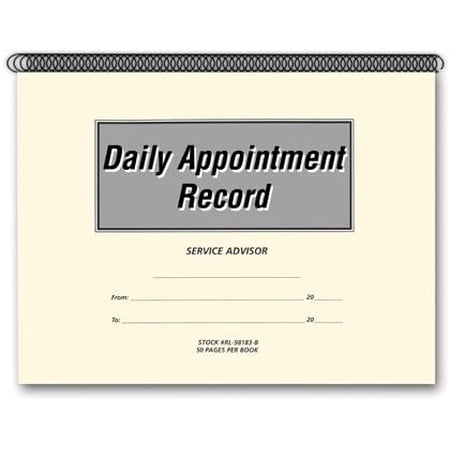 Daily Appointment Record Book
