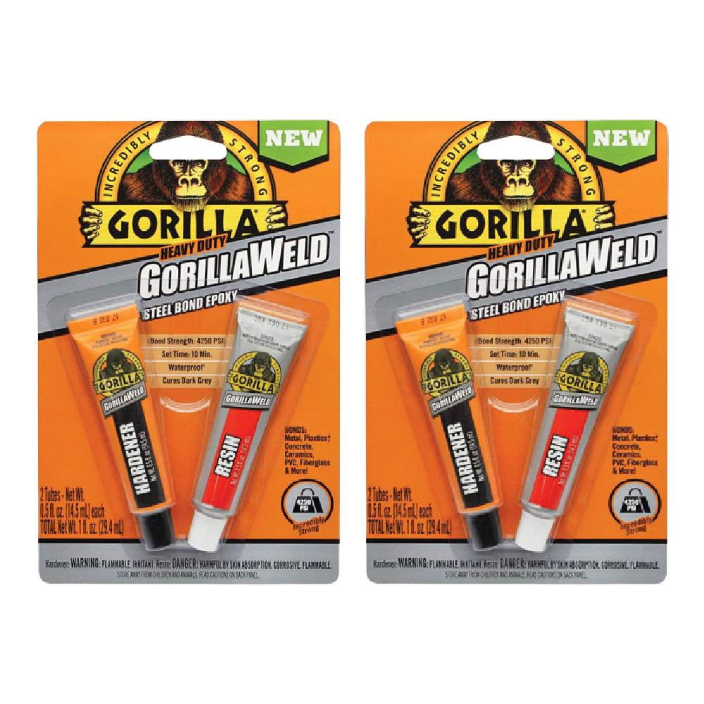 Gorilla Glue GorillaWeld Steel Bond Epoxy Two Part Adhesive Resin 0.5