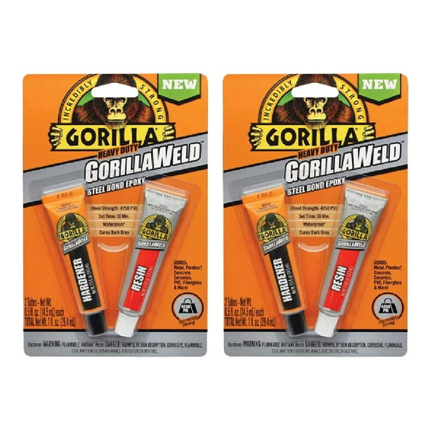 Gorilla Weld Steel Bond Epoxy Two Part Adhesive Resin and Hardener