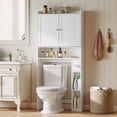 thumbnail image 2 of HOMCOM Armoire de Rangement au-Dessus de la Toilette, Armoire de Rangement au-Dessus de la Toilette, Blanc, 2 of 10